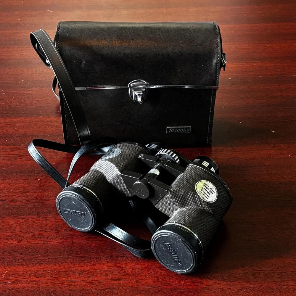 Vintage Jason Statesman Binoculars – Model 124 7x35 Original Brown Leather Case